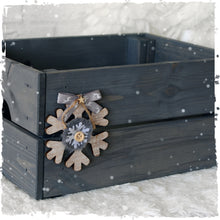 Personalised Christmas Eve Box with Silver Wood Decoration
