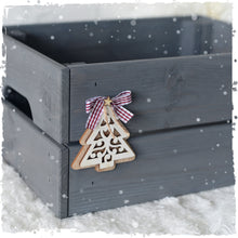 Personalised Christmas Eve Box with Oak Wood Decoration