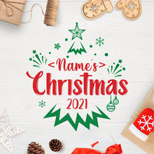 Family Name Personalised Christmas Family Matching T-shirts