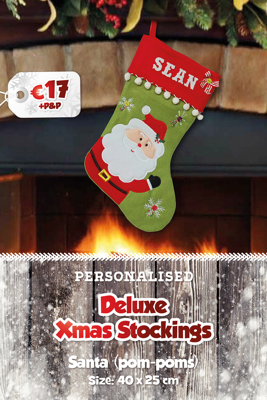 Deluxe Personalised Christmas Stockings