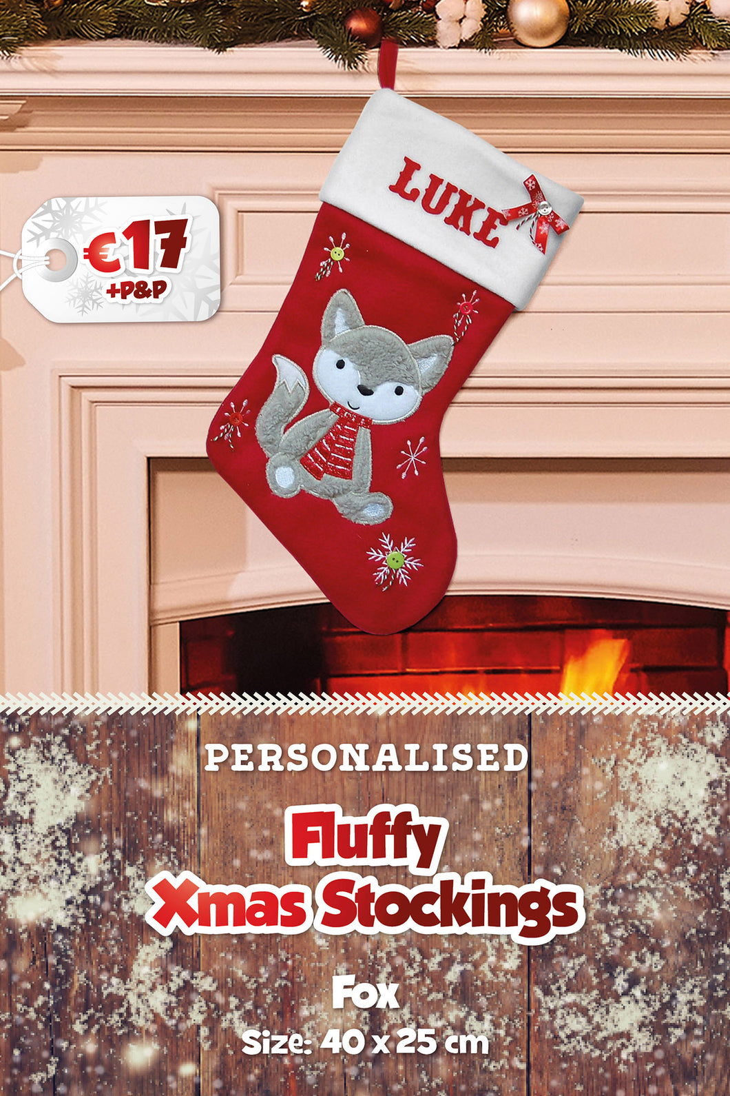 Fluffy Personalised Christmas Stockings