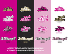 Hen Party 3D Effect Personalised T-shirts, Bachelorette Party Apparel, Bridal Party Personalised Gifts