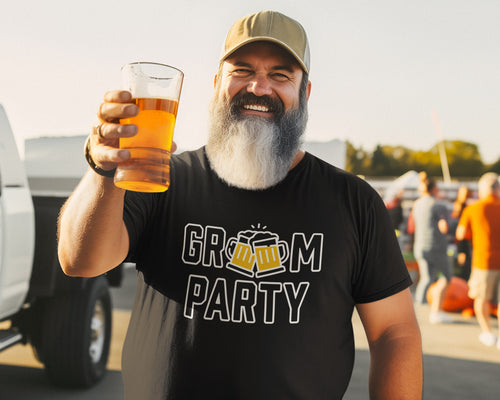 Beer Style Groom Party Personalised T-shirts, Bachelor Weekend Ironic Apparel