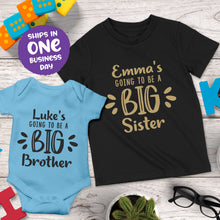 I am Going To Be a Big Sister or Brother Personalised Tshirts & Onesies