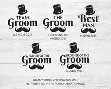 Retro Groom Party Personalised T-shirts, Bachelor Weekend Ironic Apparel