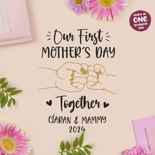 Our First Mother's Day Together Fistbump Matching Design T-shirt and Onesie