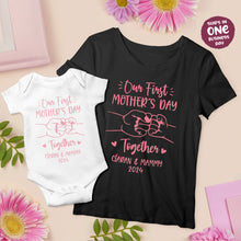 Our First Mother's Day Together Fistbump Matching Design T-shirt and Onesie