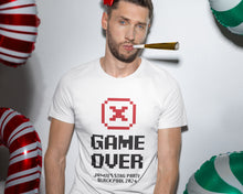 Game Over Groom Party Personalised T-shirts, Bachelor Weekend Ironic Apparel