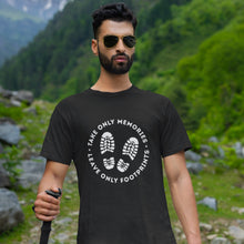 Take Only Memories, Leave Only Footprints Hiking Theme T-shirts