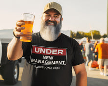 Under New Management Groom Party Personalised T-shirts, Bachelor Weekend Ironic Apparel