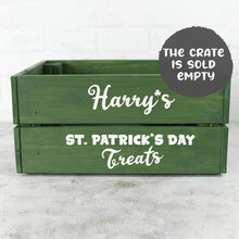 Personalised Wooden Patrick's Day Treats Crate