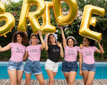 Hen Party Elegant Style Personalised T-shirts, Bachelorette Party Apparel, Bridal Party Personalised Gifts