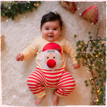 Personalised Christmas Reindeer/Santa Long Sleeve Onesies, Perfect Baby Santa Christmas Outfit with Name, Festive Reindeer Bodysuit Apparel