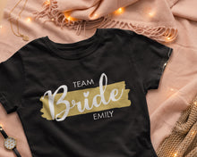 The Bride / Team Bride Posh Gold Hen Party Personalised T-shirts, Bachelorette Party Apparel, Bridal Party Personalised Gifts