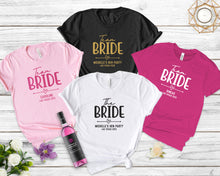 The Bride / Team Bride Retro Style Hen Party Personalised T-shirts, Bachelorette Party Apparel, Bridal Party Personalised Gifts