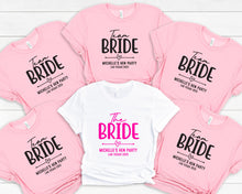 The Bride / Team Bride Retro Style Hen Party Personalised T-shirts, Bachelorette Party Apparel, Bridal Party Personalised Gifts