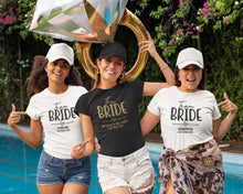 The Bride / Team Bride Retro Style Hen Party Personalised T-shirts, Bachelorette Party Apparel, Bridal Party Personalised Gifts