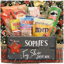 Personalised Late Late Toy Show Treat Box with Classic Red Wooden Decoration