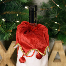 Personalised Velvet Wine Bag, Unique Christmas Wine Presenting Idea to Family Members, Colleagues or Friends