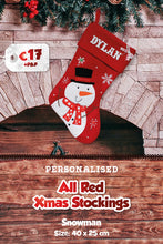 Deluxe All Red Personalised Christmas Stockings