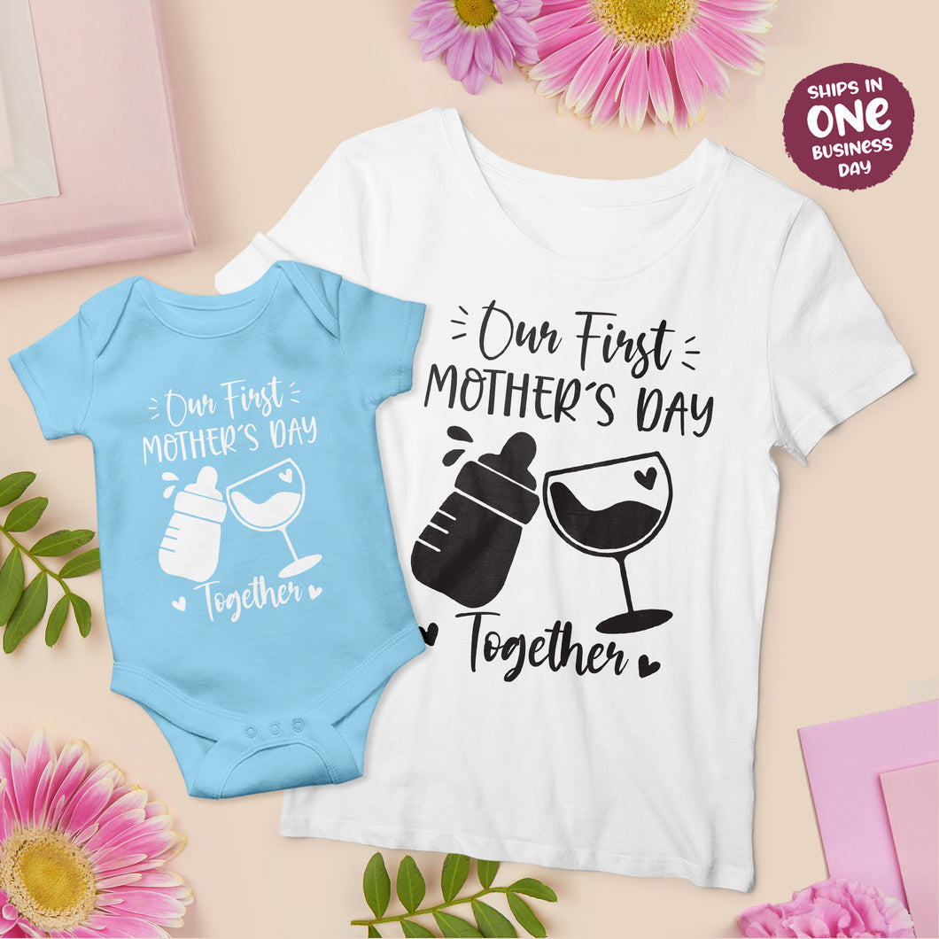 Our First Mother's Day Together Matching Design Apparel