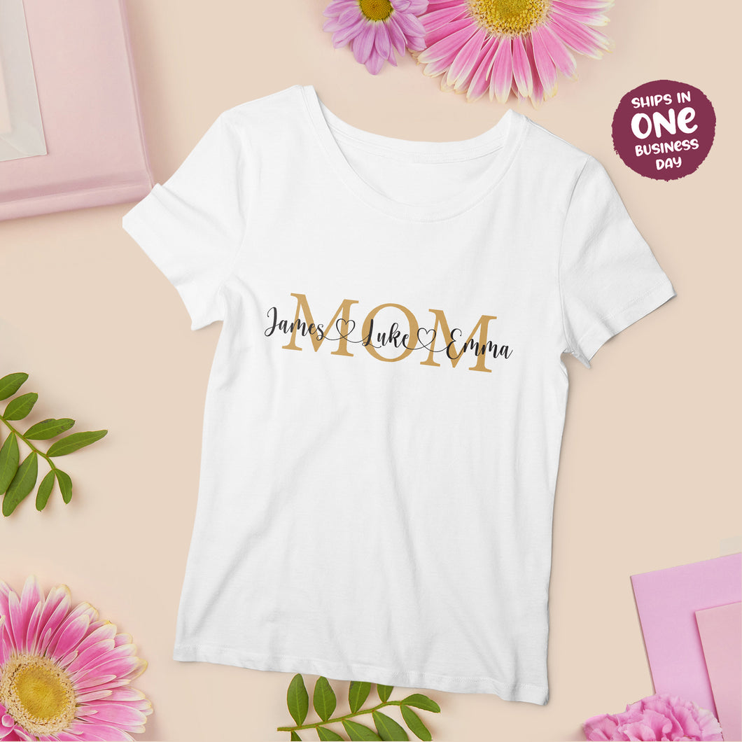 Mother's Day T-Shirt with Children's names