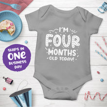 Month Birthday Celebration Short Sleeve Bodysuits in Confetti Style