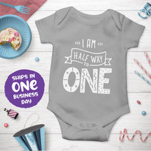 'I am Half Way to One' Onesie – 6 Months Celebration Baby Outfit