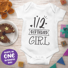1/2 Birthday Girl Onesie – 6 Months Celebration Baby Outfit