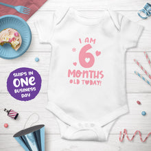 Month Birthday Celebration Short Sleeve Bodysuits