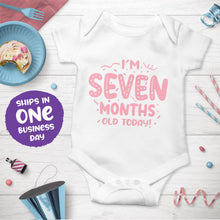 Month Birthday Celebration Short Sleeve Bodysuits in Confetti Style