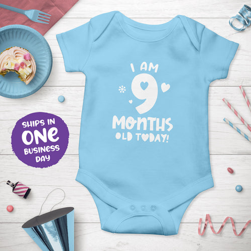 Month Birthday Celebration Short Sleeve Bodysuits