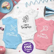 Twins & Triplets Celebration Onesie 'I was Planned, I was a Surprise, I was a Miracle'