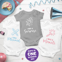 Twins & Triplets Celebration Onesie 'I was Planned, I was a Surprise, I was a Miracle'
