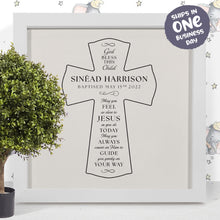 Christening / Baptism Personalised Frame with a Religious Verse