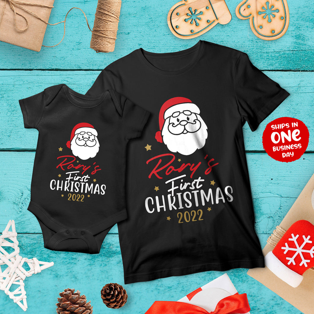 Child's First Christmas Personalised Matching Apparel