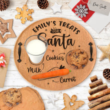 Personalised Cookies for Santa Tray with Metal Handles