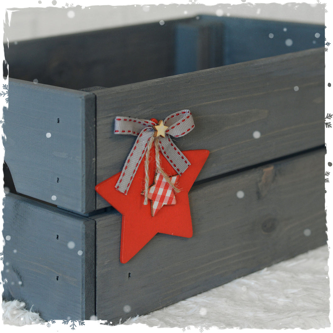 Christmas Eve Box with Classic Wood Decoration