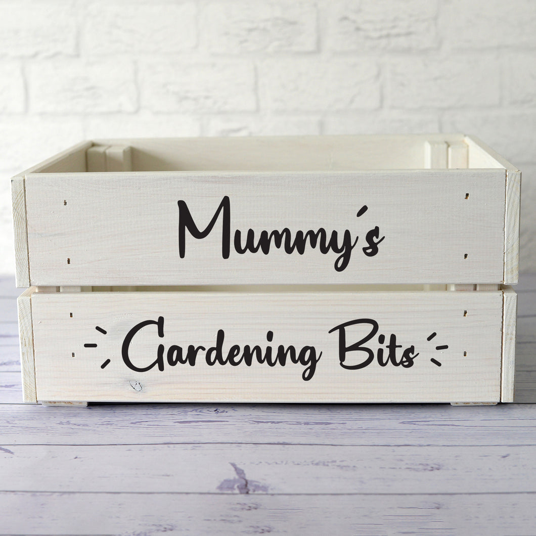 Personalised Wooden Home Gardening Crate for Mother's Day