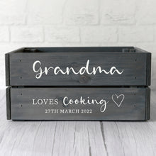 Personalised Wooden Cooking Crate for Mother's Day