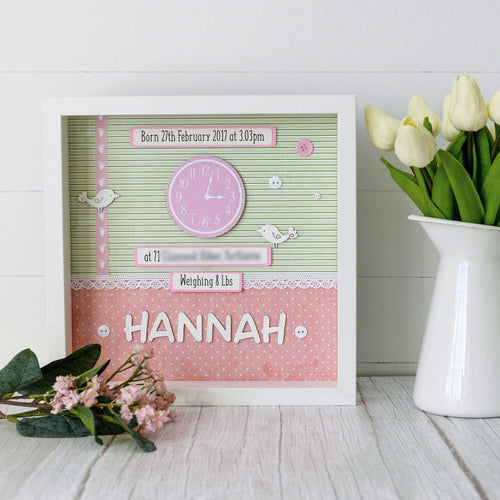 Personalized Baby Frame –  Perfect Birth Celebration Gift