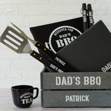 Ultimate BBQ Lover's Personalised Gift Set: Grill Tools, Apron, Stone Placemat & Ceramic Cup