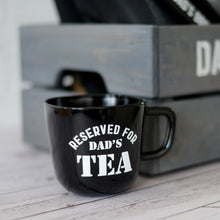 Personalised Black Ceramic Cup 'Reserved for...'