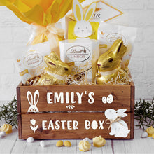 Personalised Easter Box with a Small Wooden Bunny Decoration