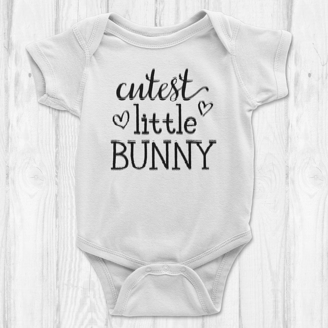 'Cutest Little Bunny' Easter Short Sleeve Bodysuit