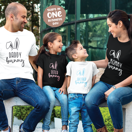 Personalised Easter Matching Family T-Shirts