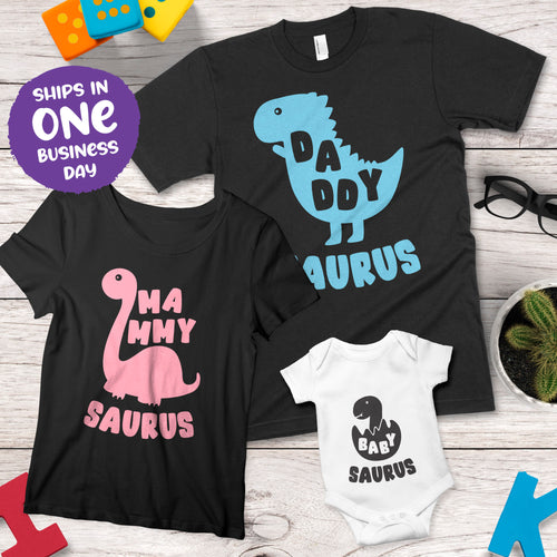 Dinosaur Theme Family Matching T-shirts