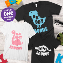 Dinosaur Theme Family Matching T-shirts