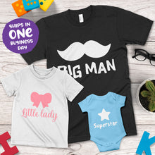 Family Matching T-shirts 'Man, Lady...'