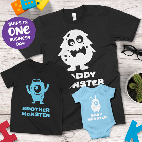 Monster Theme Family Matching T-shirts